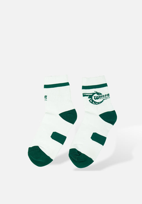 WASPS Crew Socks White